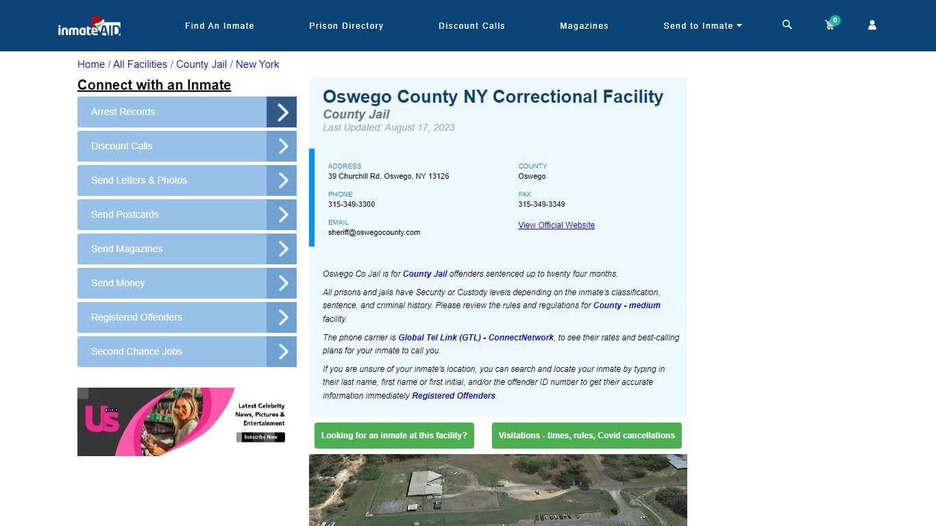 Oswego County NY Correctional Facility - Inmate Locator - Oswego, NY